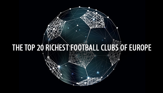 The top 20 richest football clubs of Europe