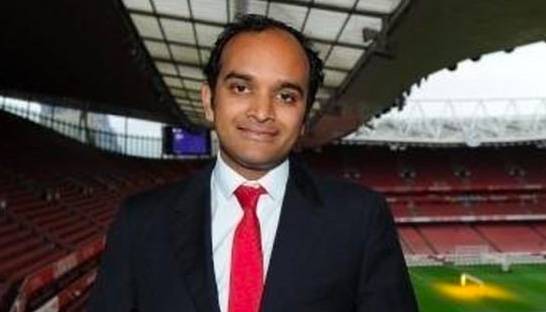 Former consultant Vinai Venkatesham takes charge of Gunners