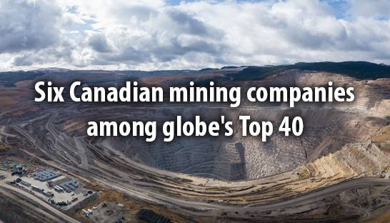 Six Canadian mining companies among globe's Top 40