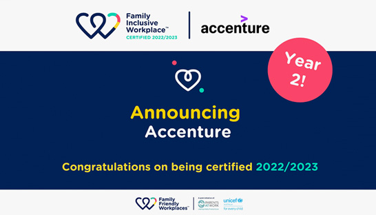 Accenture named ‘Family Inclusive Workplace’ for a second year