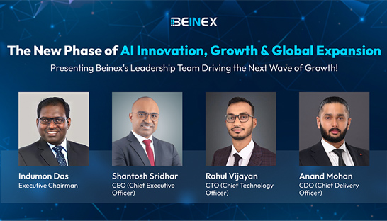 Beinex announces leadership team for next era of AI innovation, growth and excellence